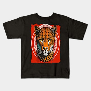 Tribal Cheetah Kids T-Shirt